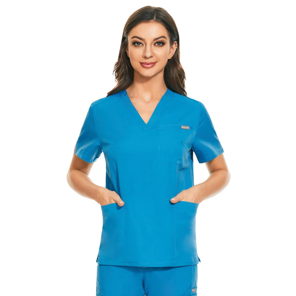 NurseMurse Blue V-Neck Top (Female)