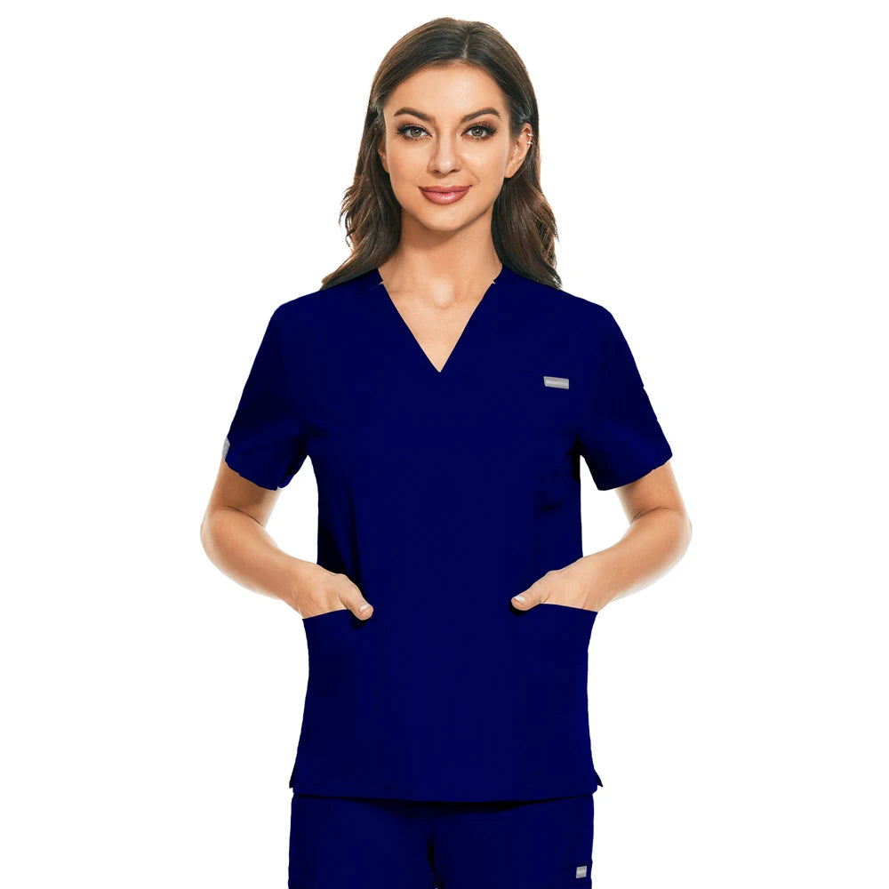 NurseMurse Navy Blue V-Neck Top (Female)