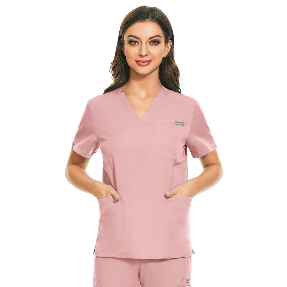 NurseMurse Pink V-Neck Top (Female)